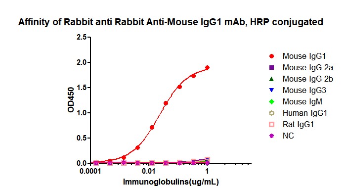 HRP conjugated Rabbit Anti-Mouse IgG1 mAb